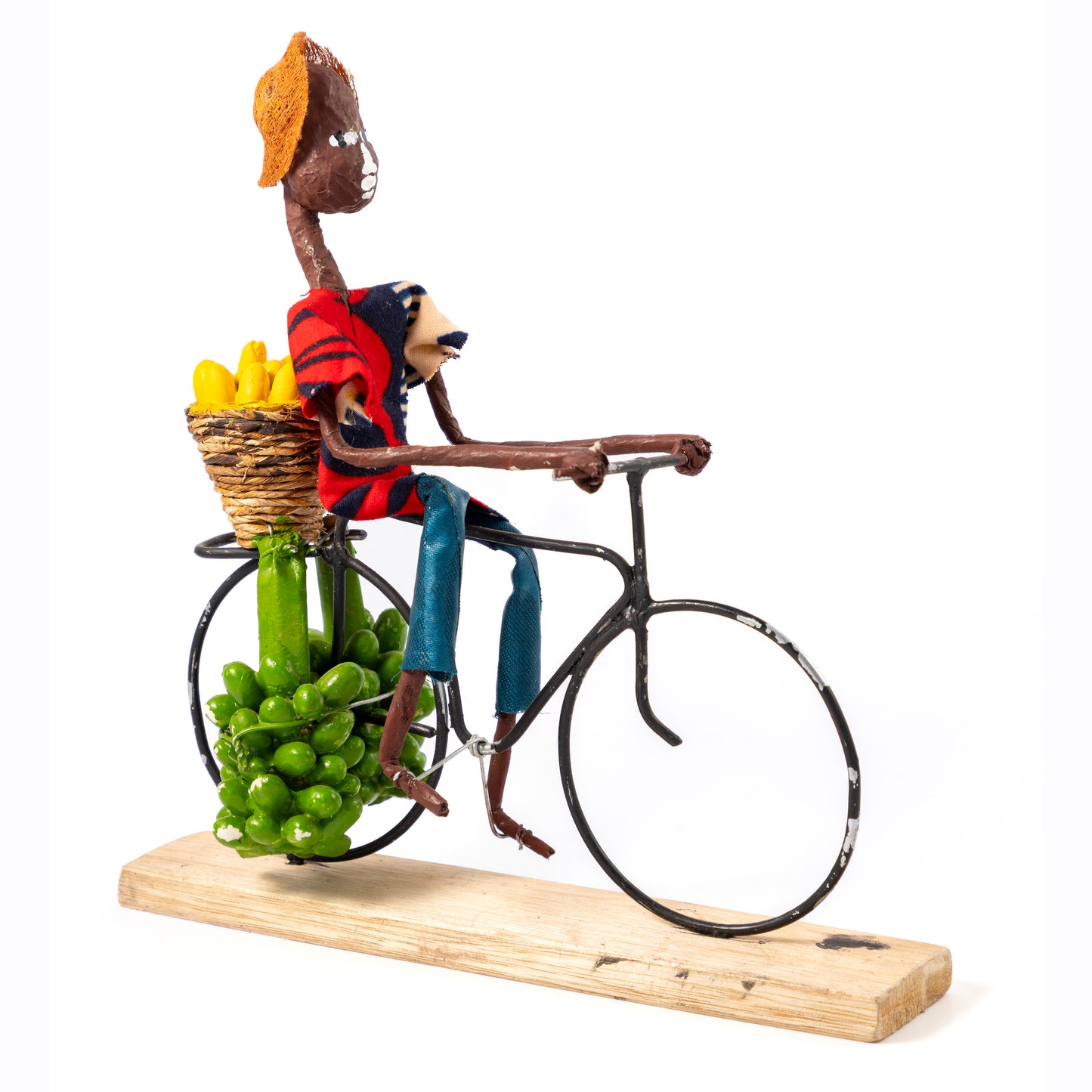 Rustic African Bicycle Rider Carrying Vegetables