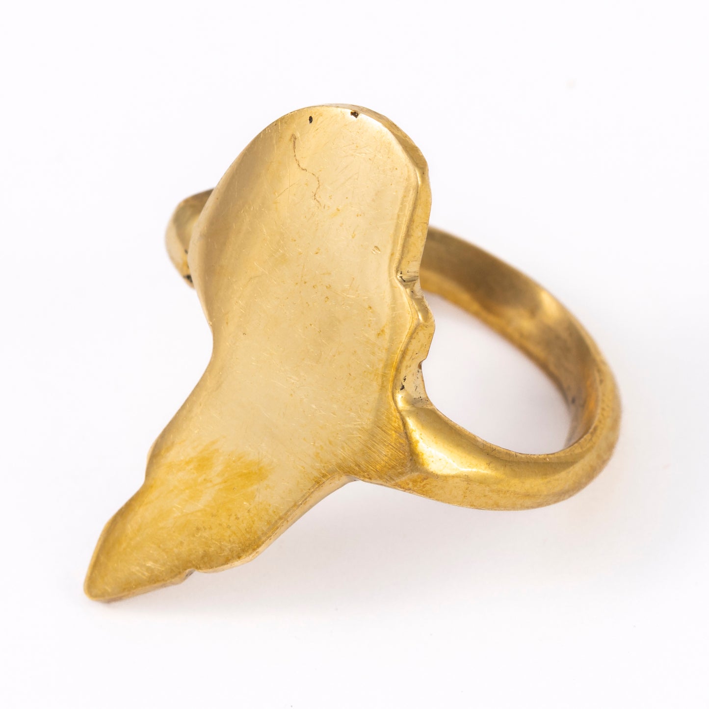 Africa Map Brass Ring