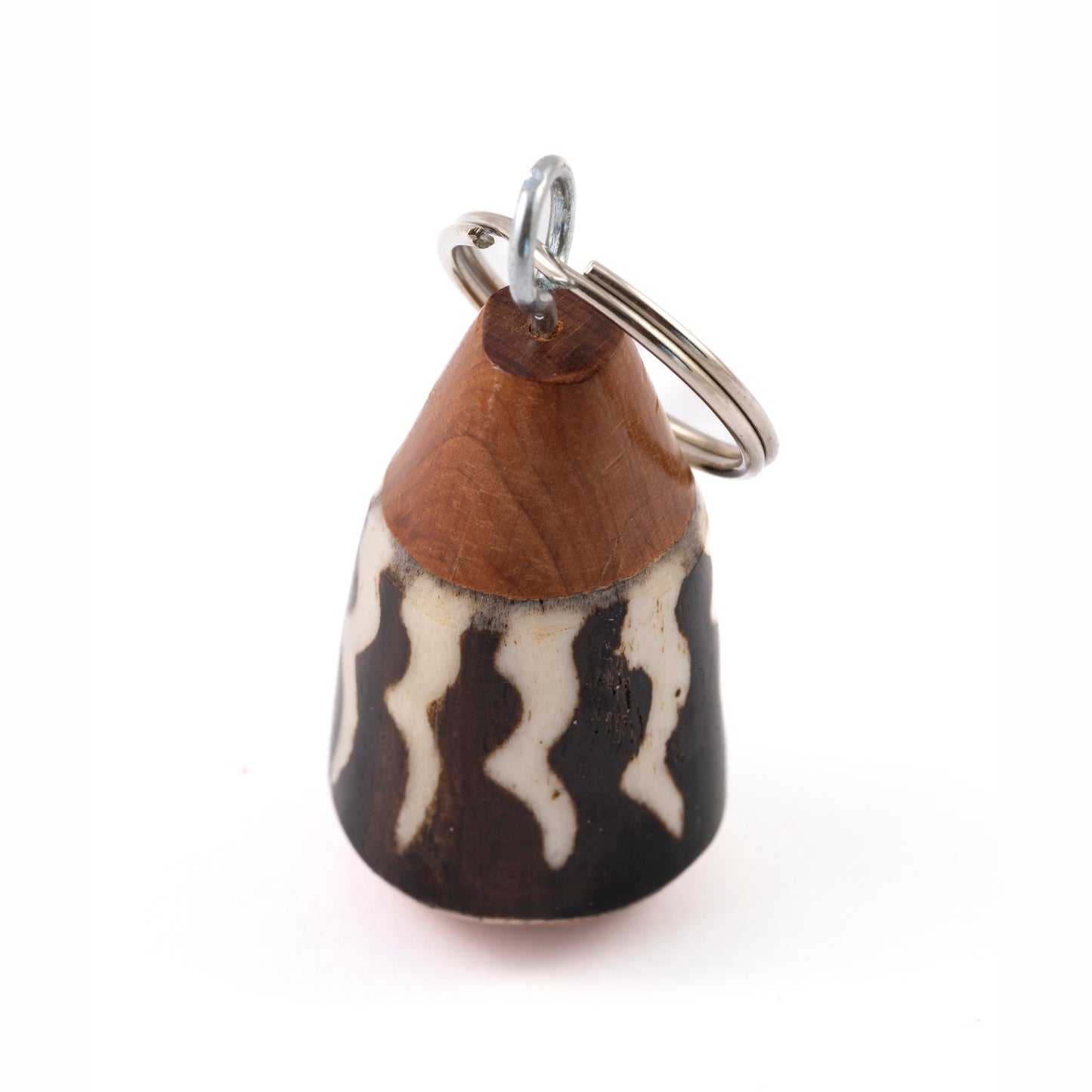 Batik Wood and Bone Keyring