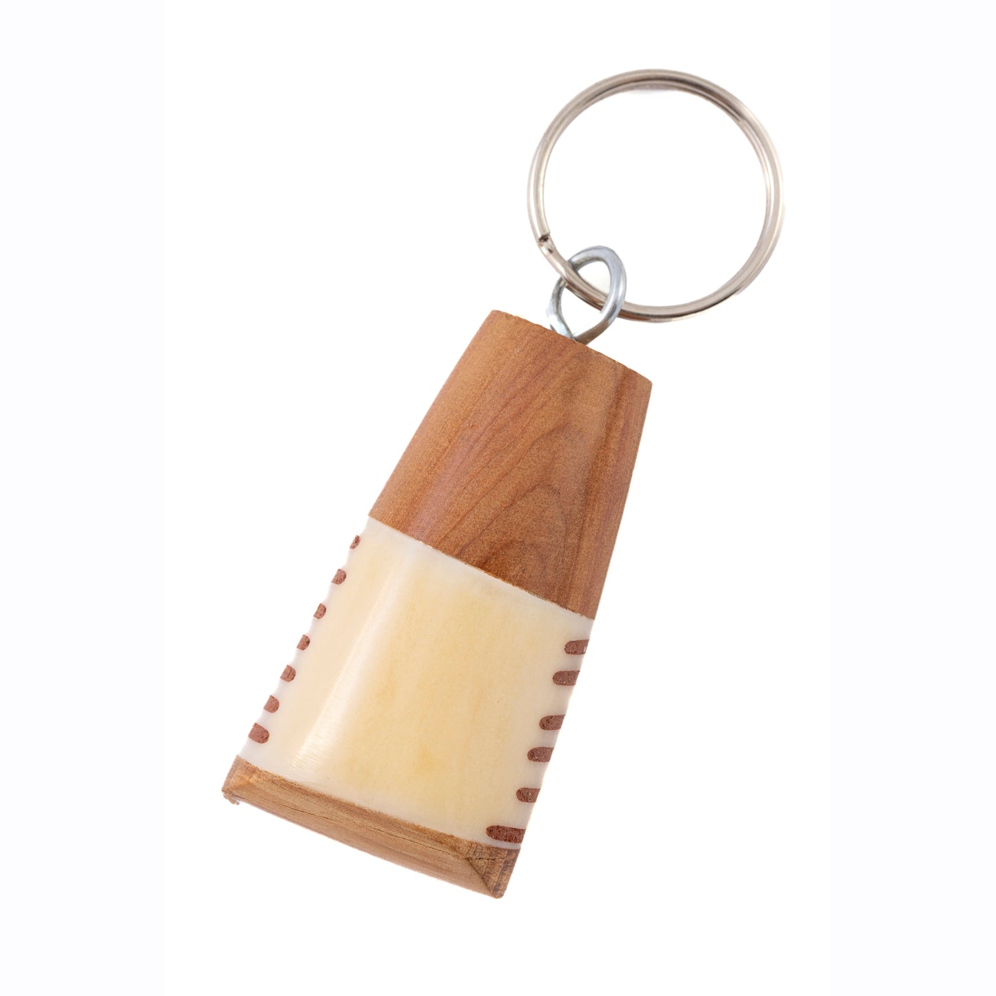 Batik Wood and Bone Keyring