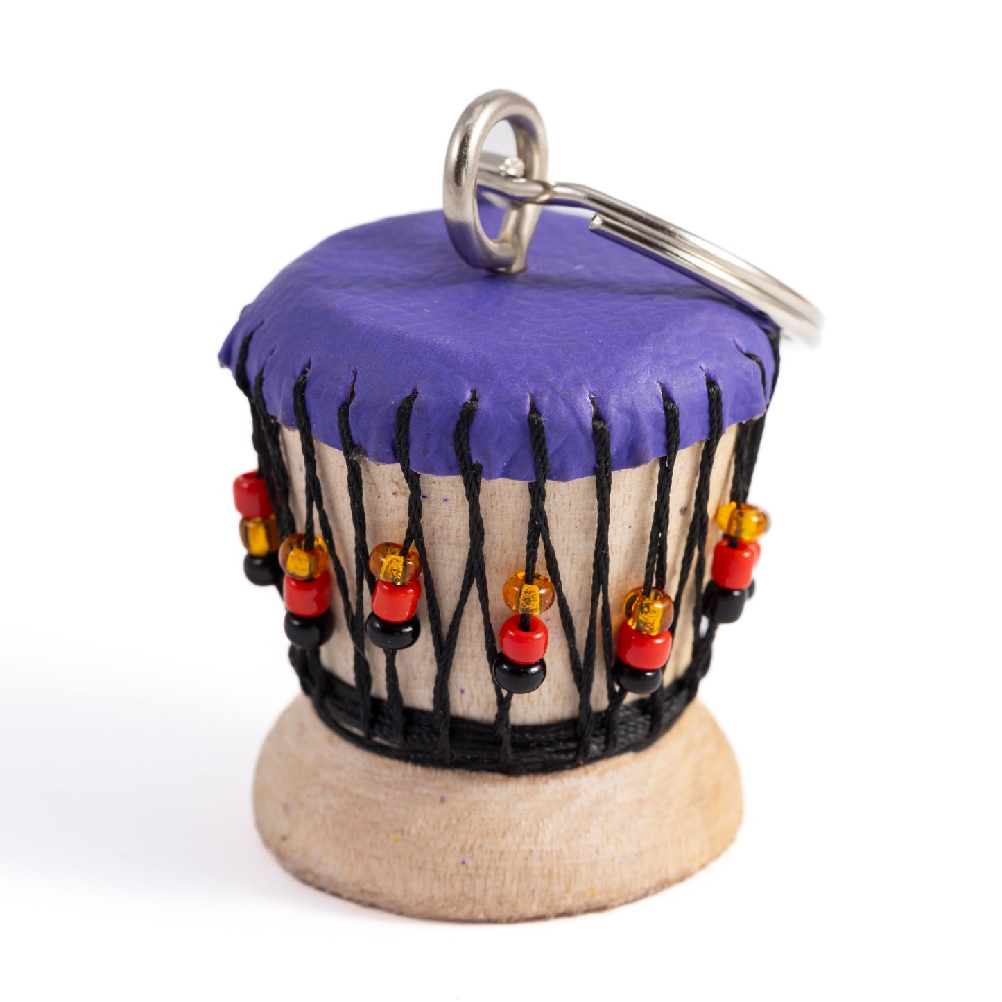 Keyring - Purple Djembe Drum
