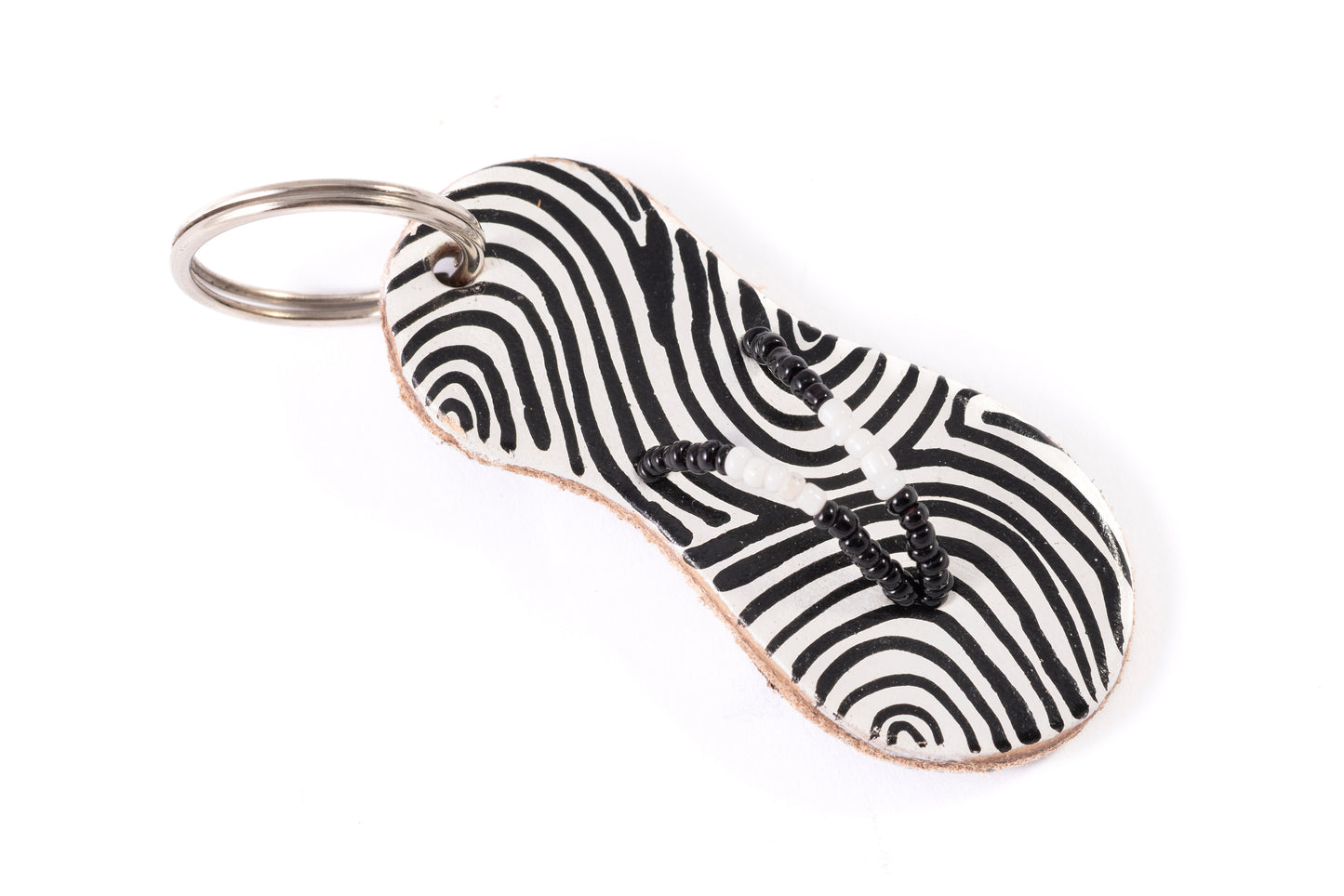 Black & White Flip Flop Keyring