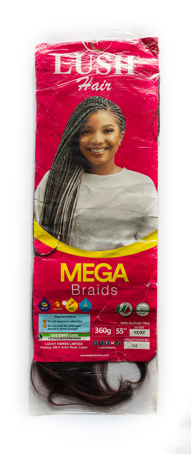 LUSH Mega Braids Synthetic Hair Extensions 55" x 6