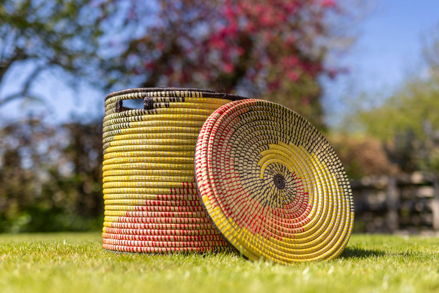 African Wicker Laundry Basket
