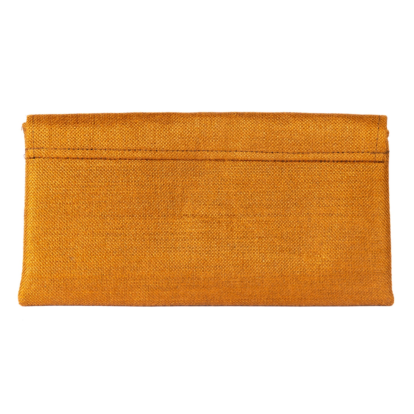 Beaded Canvas Clutch Bag/Purse Lg - Copper/Multi
