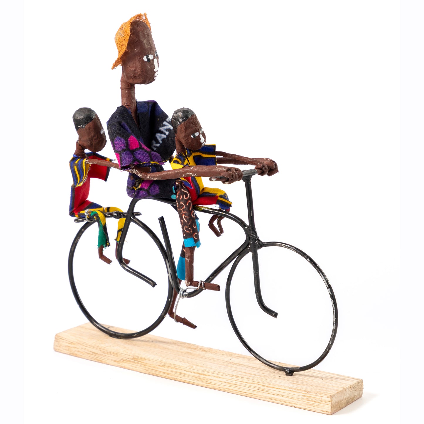 Rustic African Bicycle Riding Family