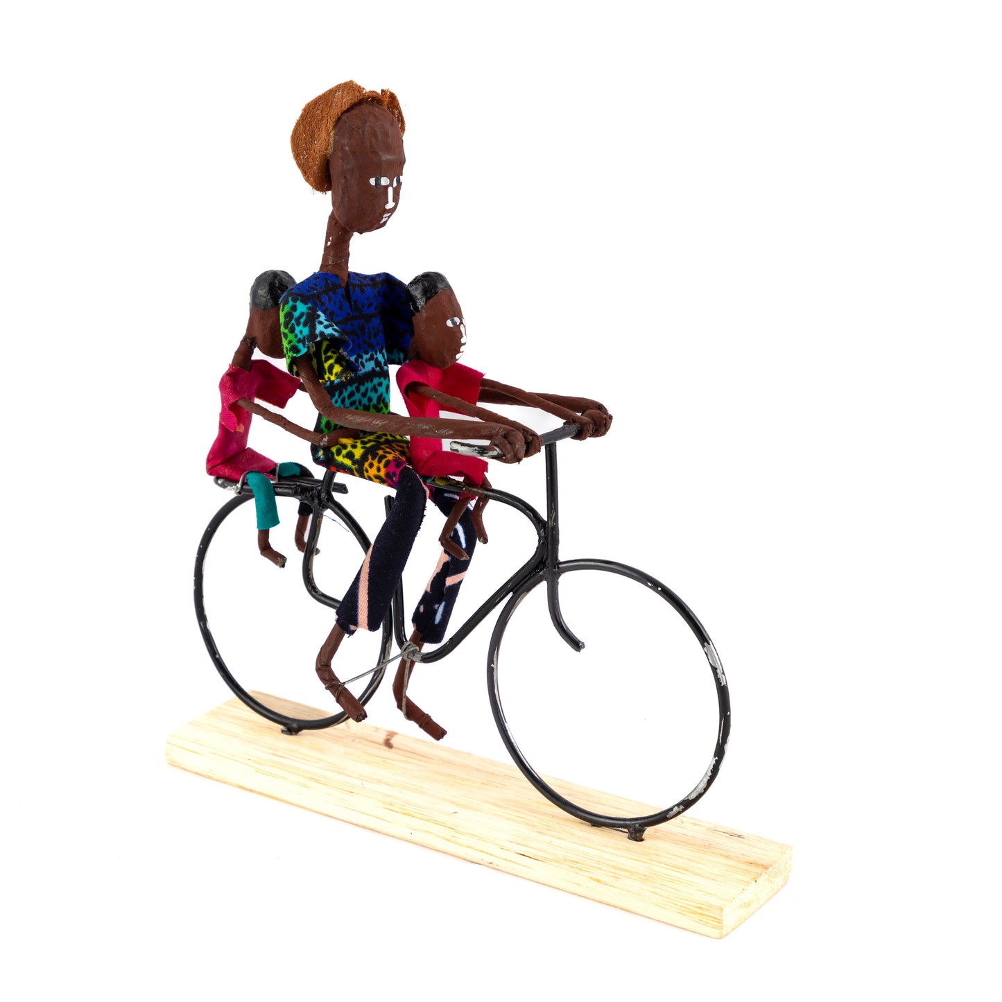 Rustic African Bicycle Riding Family