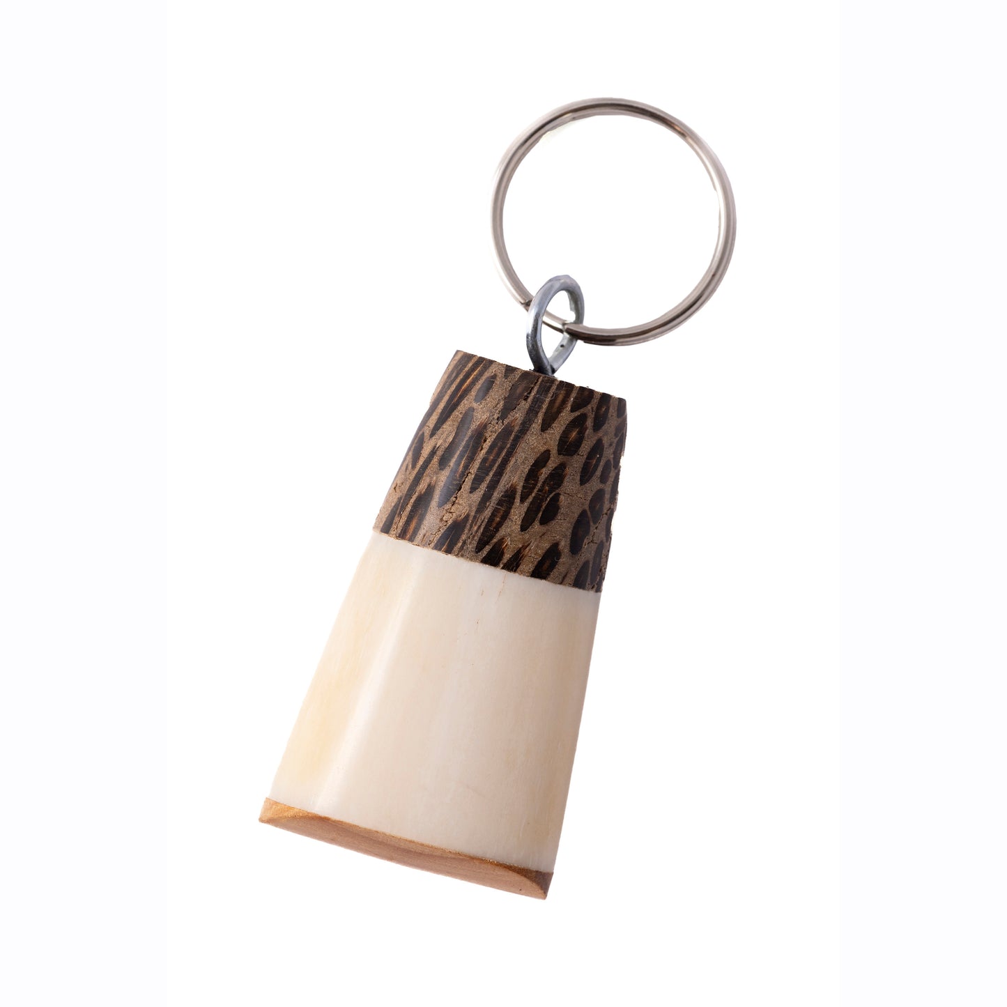 Batik Wood and Bone Keyring