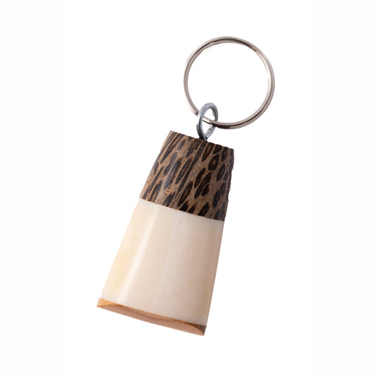 Batik Wood and Bone Keyring