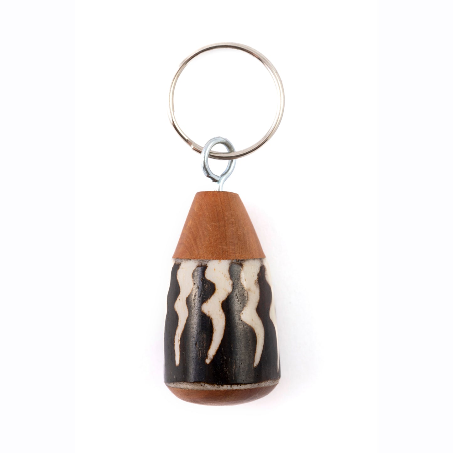Batik Wood and Bone Keyring