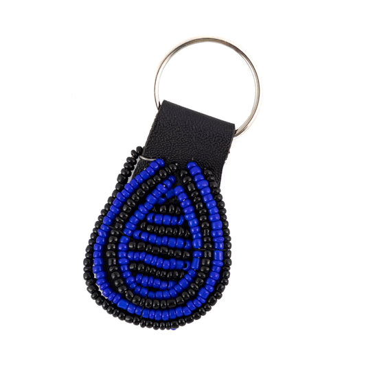 Oval Bead and Wire Keyring 2