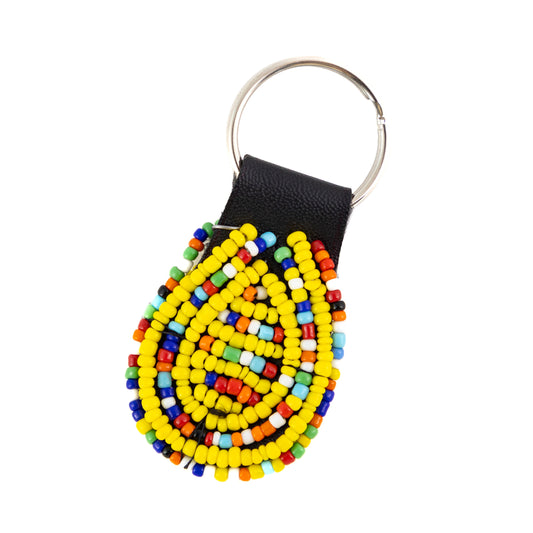 Oval Bead and Wire Keyring 6