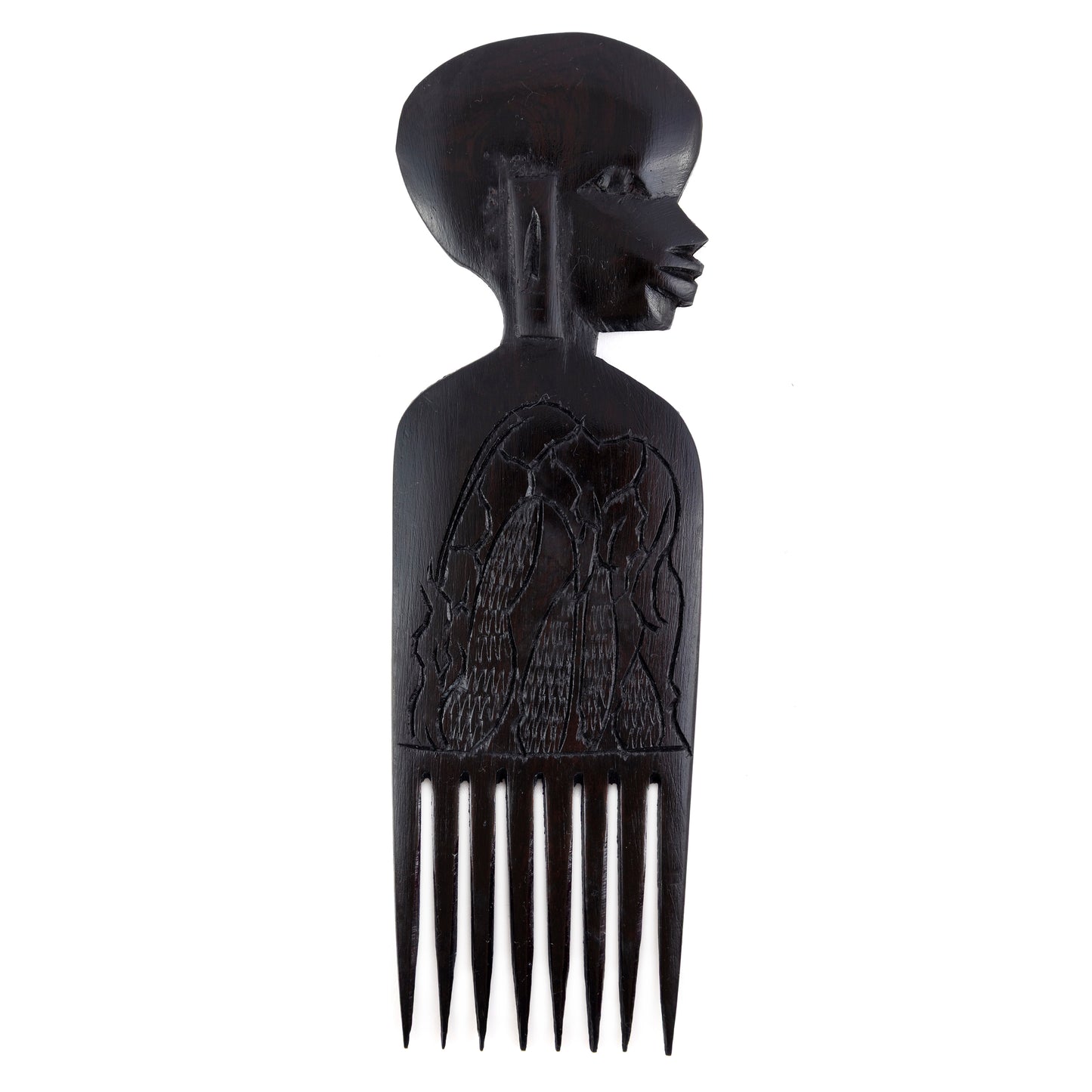 Black Ebony Afro Comb Male 2c