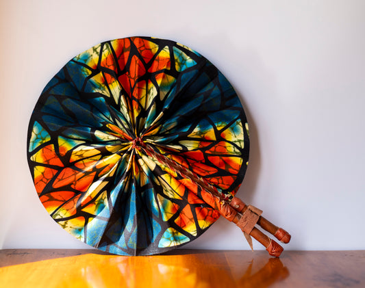Ankara Wax Print Hand Fan 11