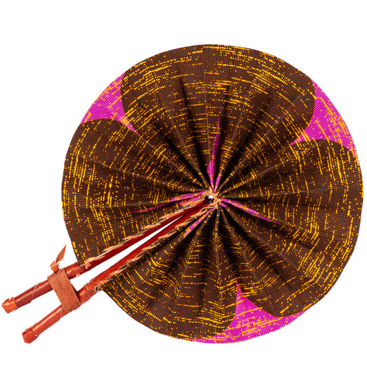 Ankara Wax Print Hand Fan 1
