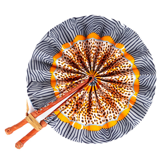 Ankara Wax Print Hand Fan 2
