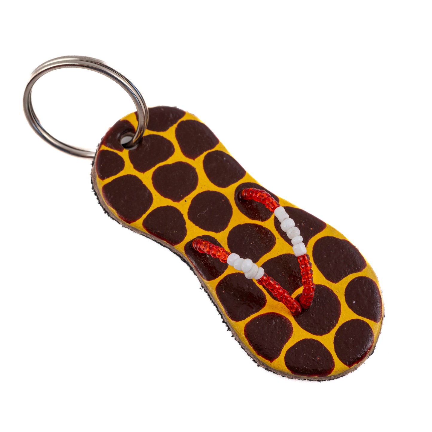 Giraffe Print Flip Flop Keyring