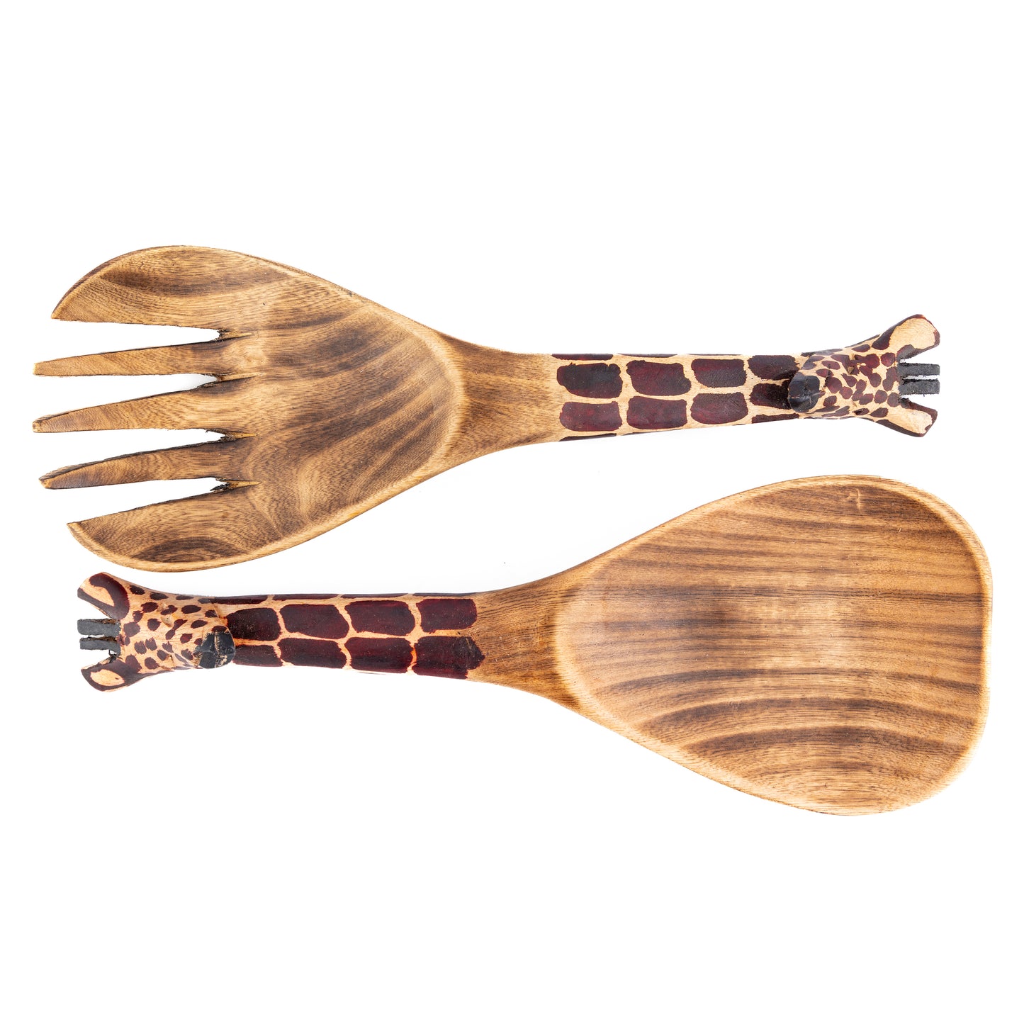 Large African Giraffe Salad Servers B