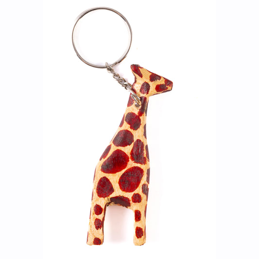 Wooden Animal Keyring - Giraffe