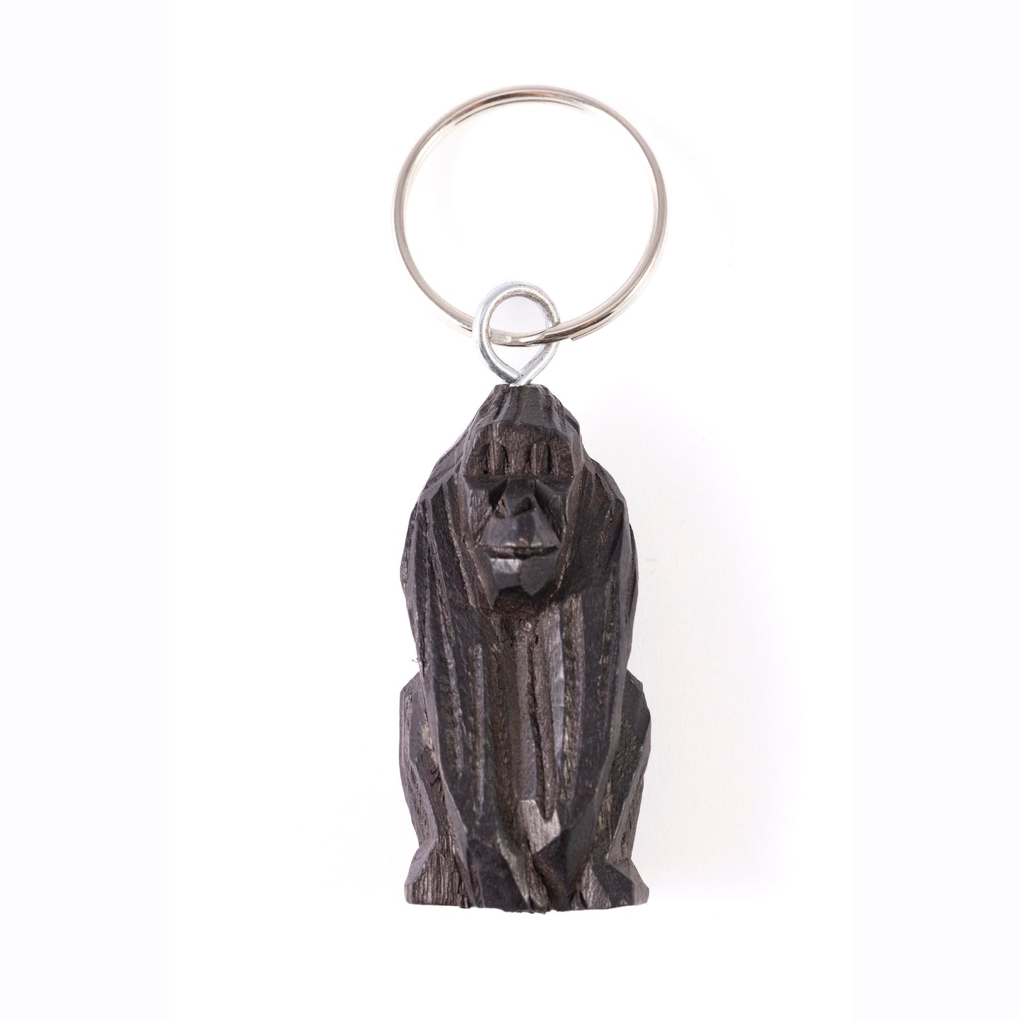 Wooden African Gorilla Keyring - Small