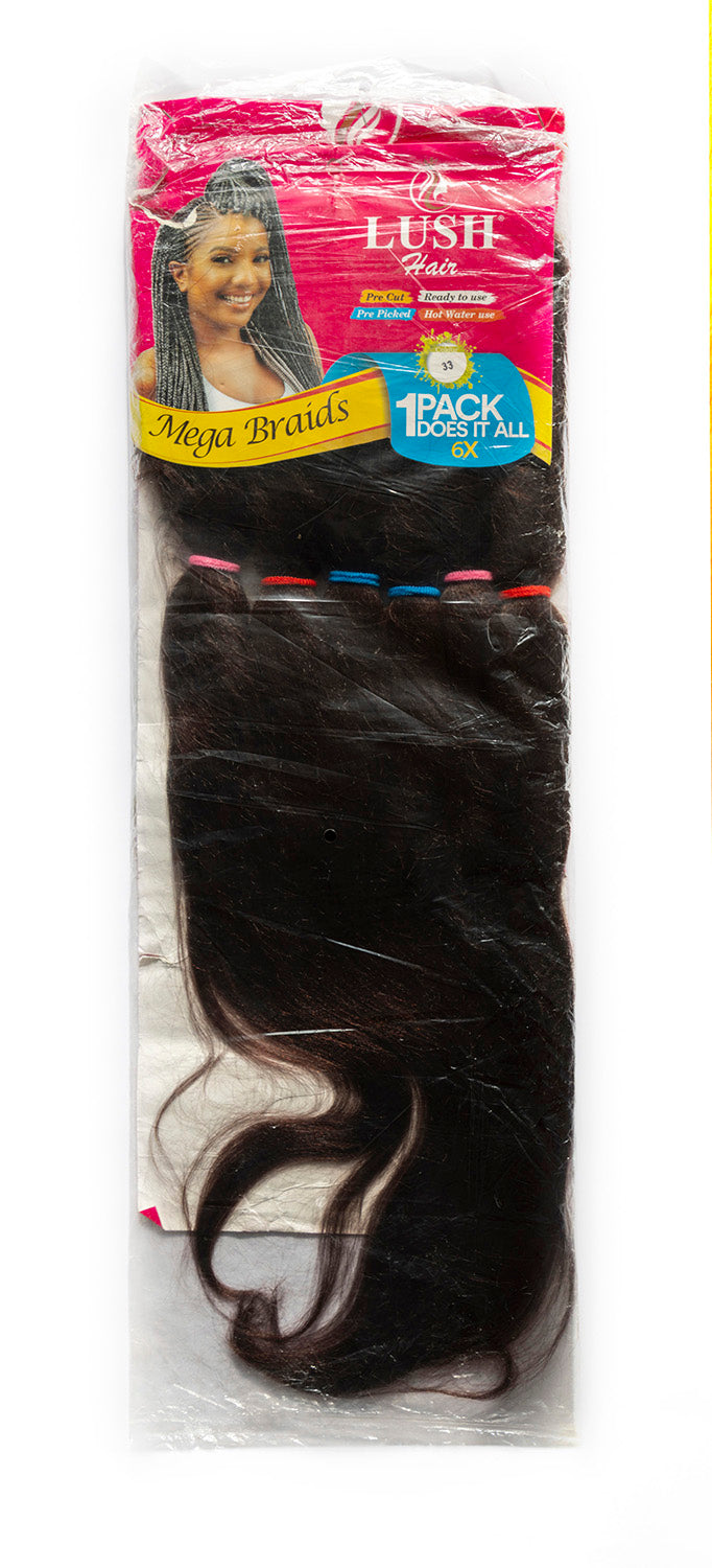 LUSH Mega Braids Synthetic Hair Extensions 55" x 6