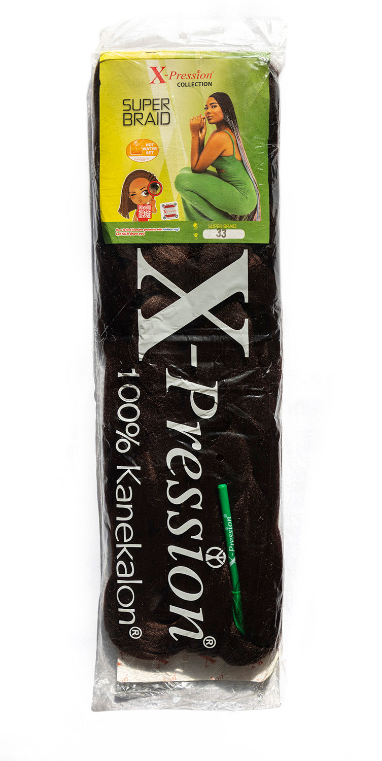 X-Pression Super Braids Synthetic Hair Extensions 100" x 2