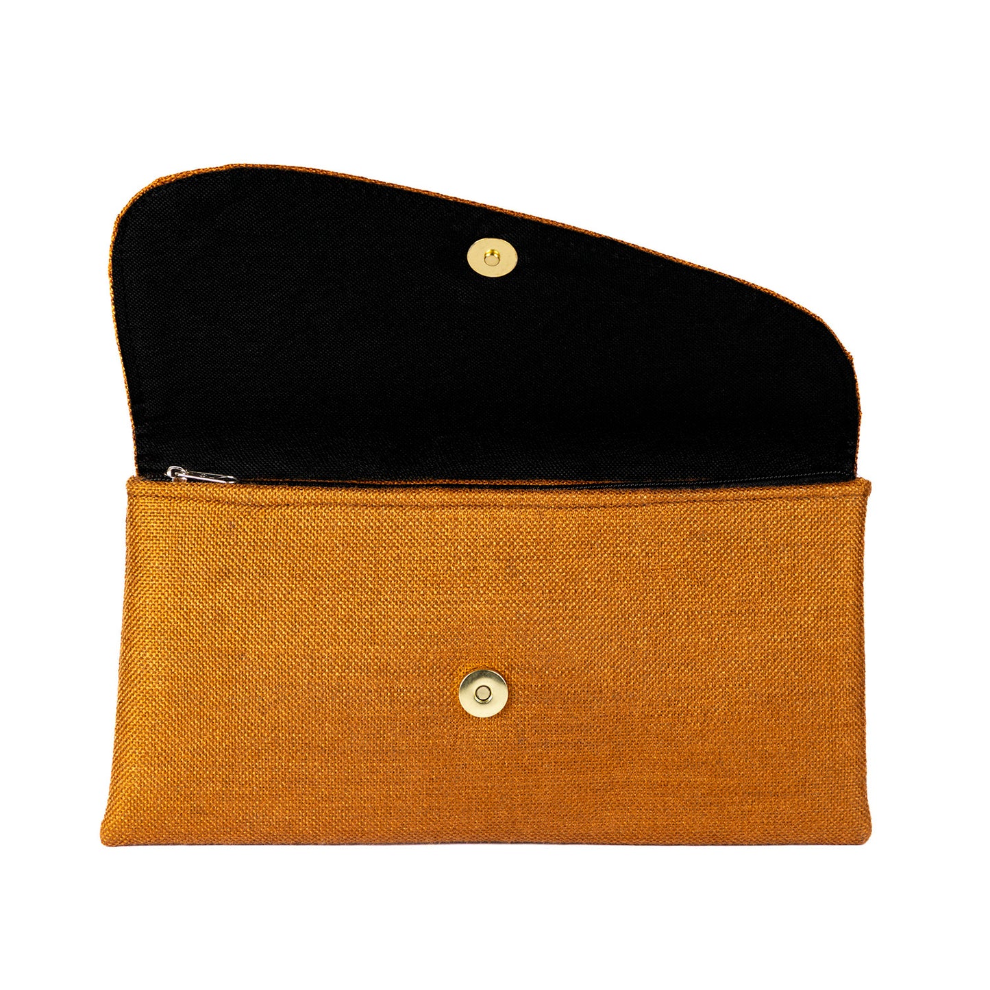 Cotton Canvas Clutch Bag/Purse Lg - Copper/Multi