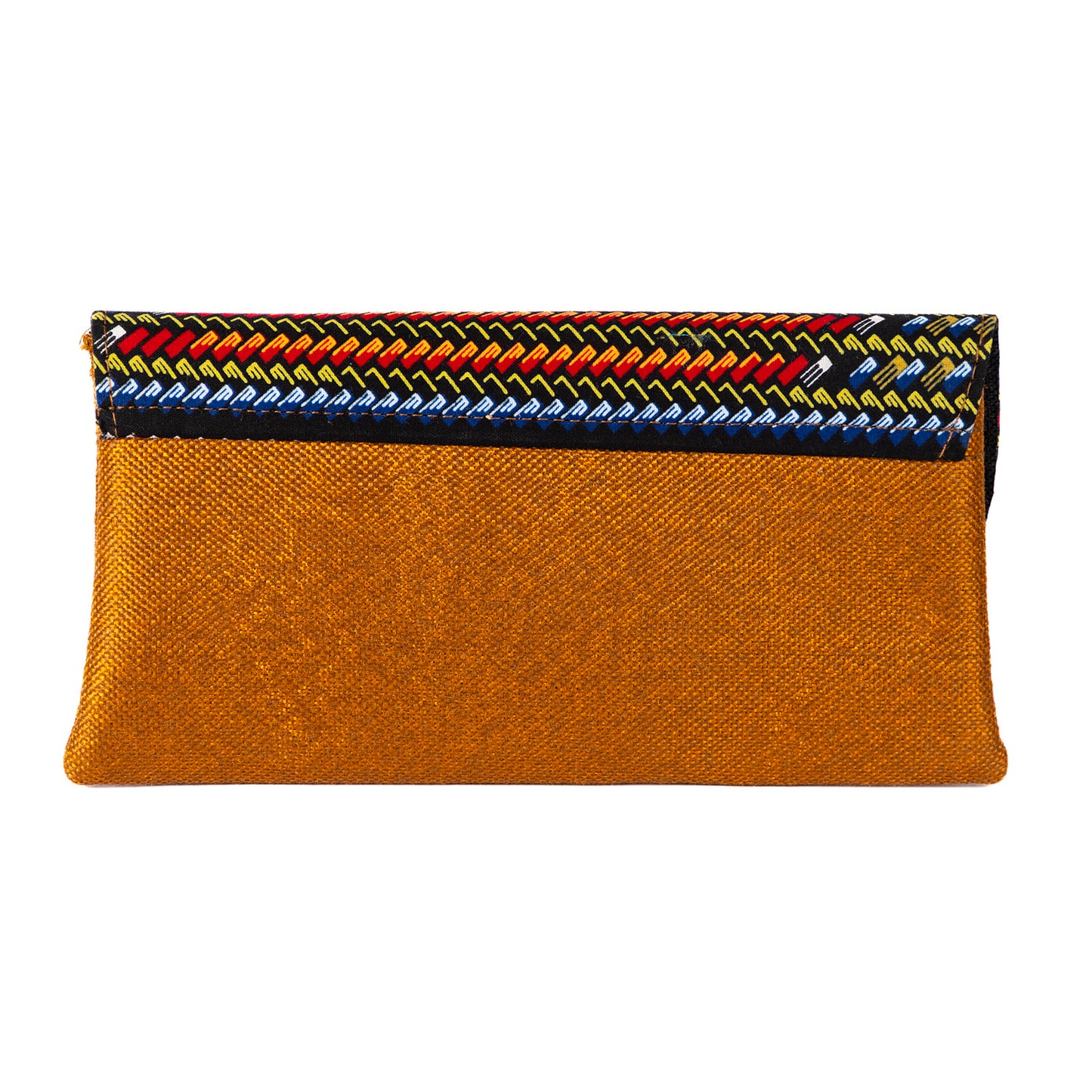 Cotton Canvas Clutch Bag/Purse - Copper/Multi