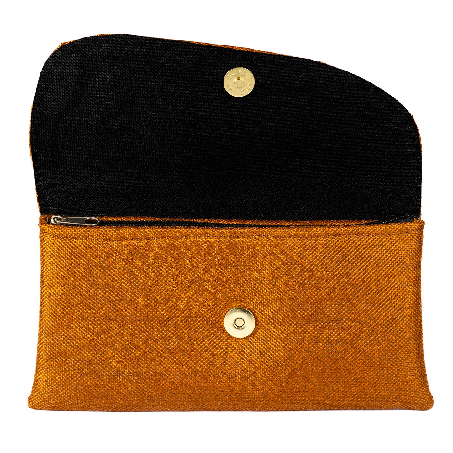 Beaded Canvas Clutch Bag/Purse - Copper/Multi