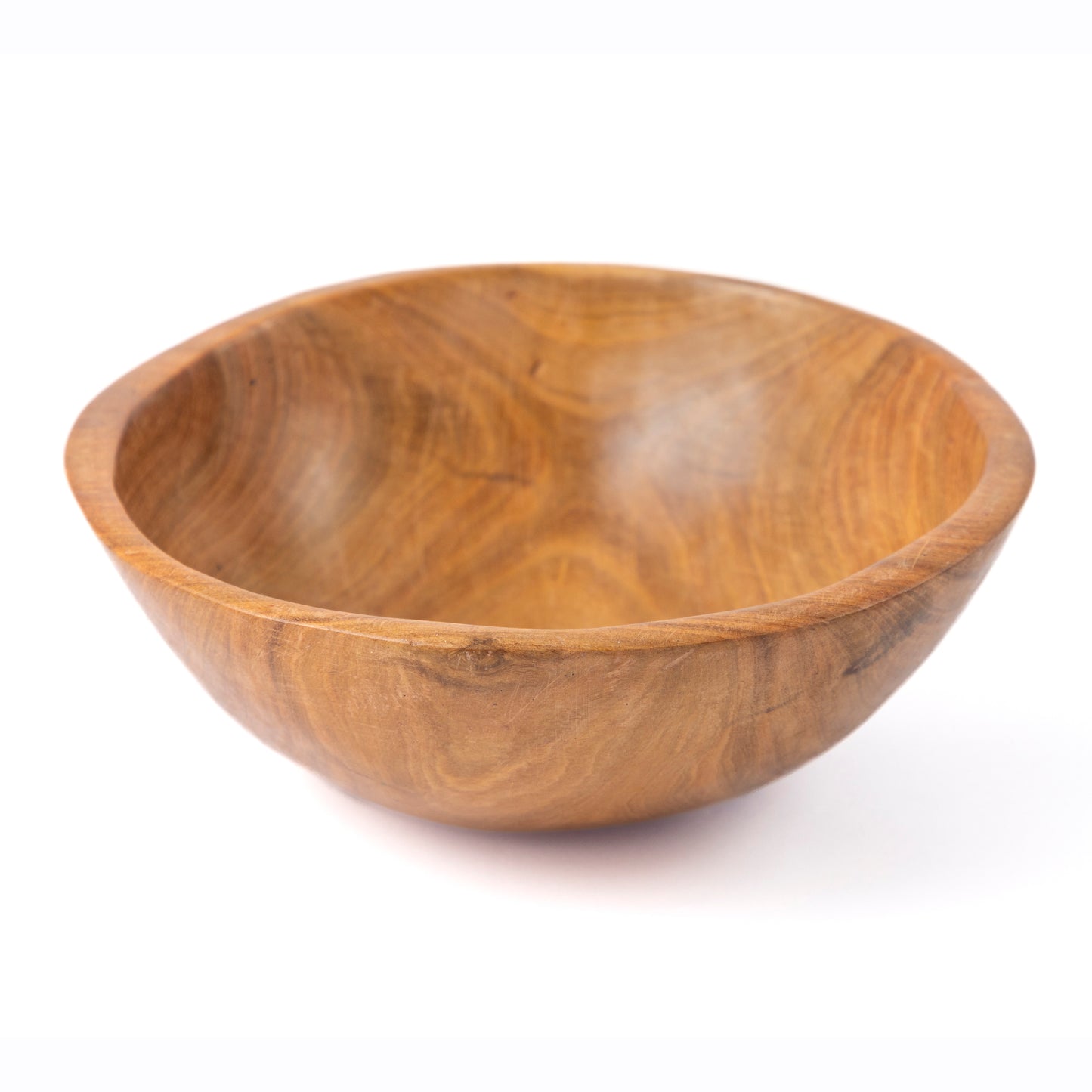 Round Olive Wood Serving Bowls